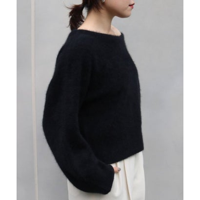 【MANAKAコラボカラー】ファーボートネックプルオーバー （black）｜詳細画像