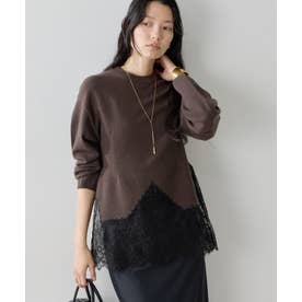ペプラムレースニット （brown）