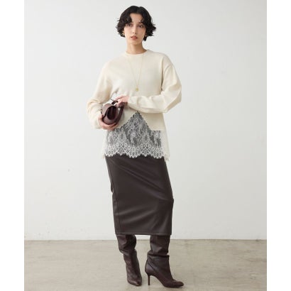ガリャルダガランテ GALLARDAGALANTE ペプラムレースニット （offwhite）｜詳細画像