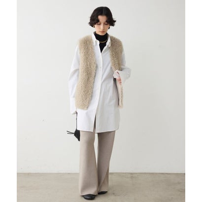 ダブルカフスシャツワンピース （white）｜詳細画像