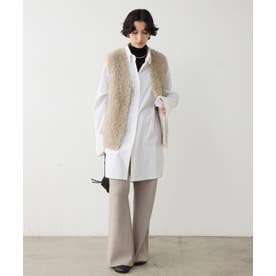ダブルカフスシャツワンピース （white）