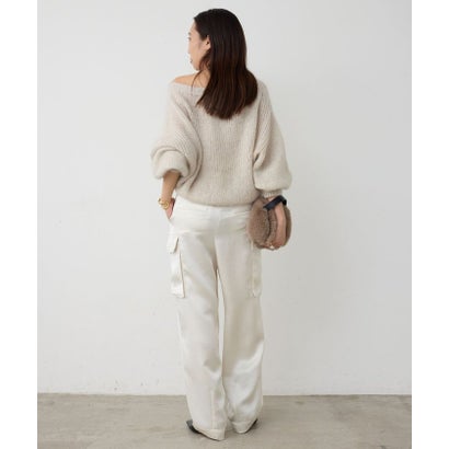 【AYUMIコラボ】モヘアシルクボートニットプルオーバー （ivory）｜詳細画像