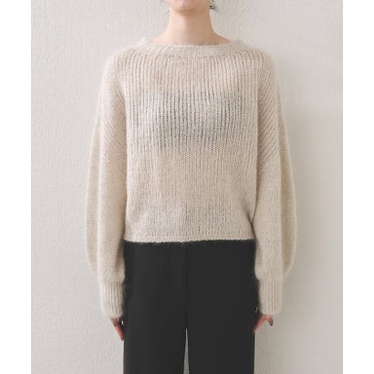 【AYUMIコラボ】モヘアシルクボートニットプルオーバー （ivory）｜詳細画像