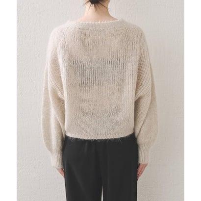 【AYUMIコラボ】モヘアシルクボートニットプルオーバー （ivory）｜詳細画像