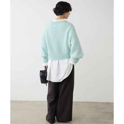 【AYUMIコラボ】モヘアシルクボートニットプルオーバー （mintgreen）｜詳細画像