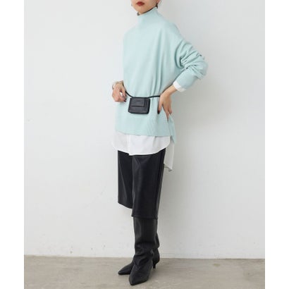 【WEB限定カラー】【全骨格対応】オーバータートルニット （mintgreen）｜詳細画像