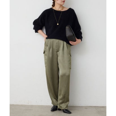 サテンカーゴパンツ （offwhite）｜詳細画像