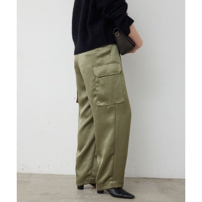 サテンカーゴパンツ （khaki）｜詳細画像