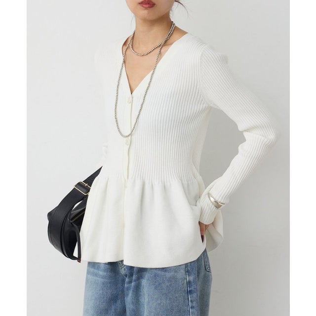 モールペプラム2WAYカーデ （offwhite）
