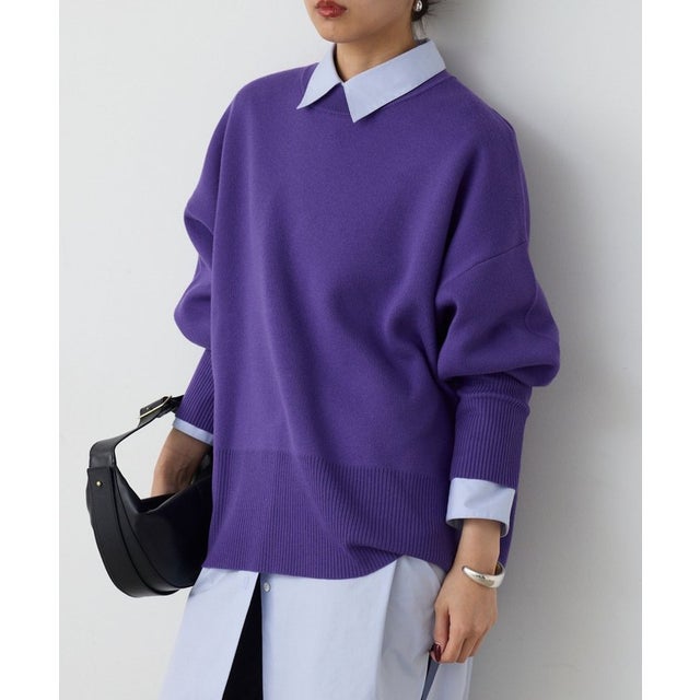 スウェットライクニット （purple）