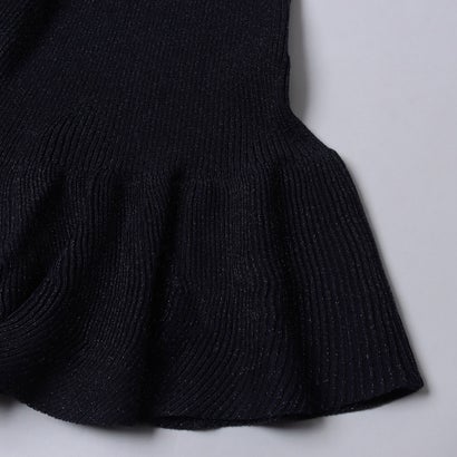 ボタンアップ ラメニットワンピース （NAVY）｜詳細画像