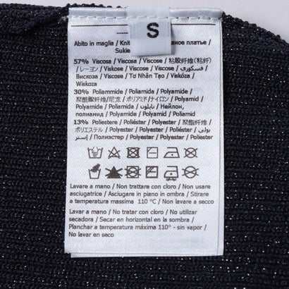 ボタンアップ ラメニットワンピース （NAVY）｜詳細画像