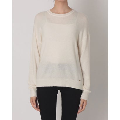 クルーネック ドロップショルダーニット （OFF WHITE）｜詳細画像