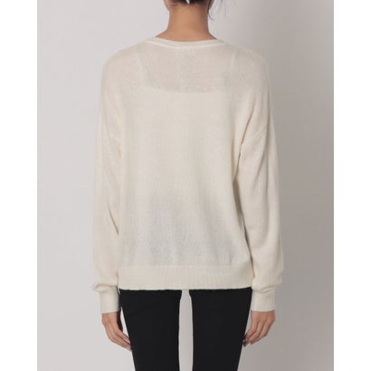 クルーネック ドロップショルダーニット （OFF WHITE）｜詳細画像