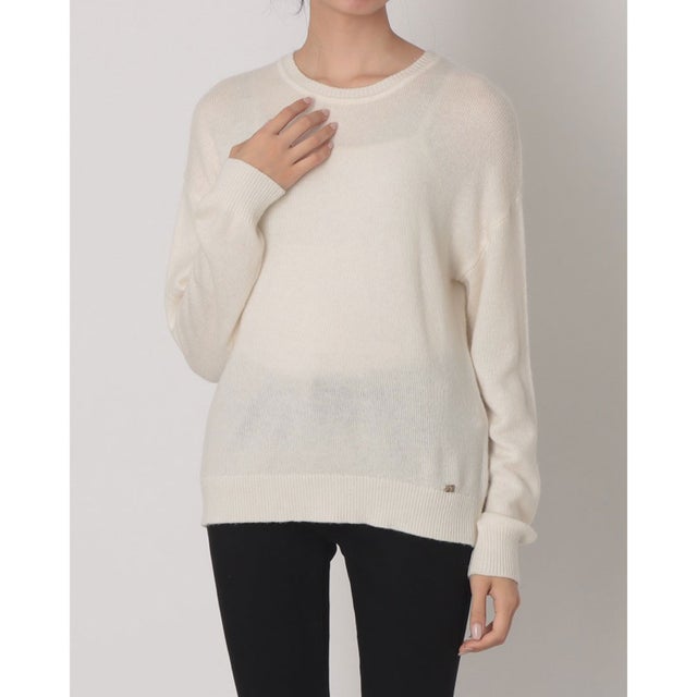 クルーネック ドロップショルダーニット （OFF WHITE）