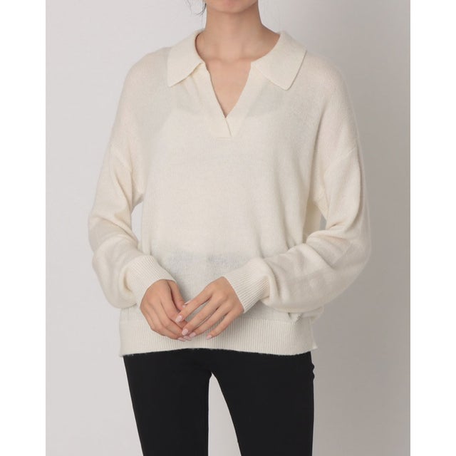 ニットポロ （OFF WHITE）