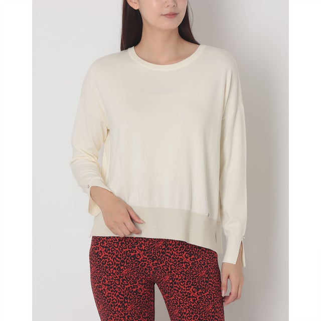 ドロップショルダーニット （WHITE）