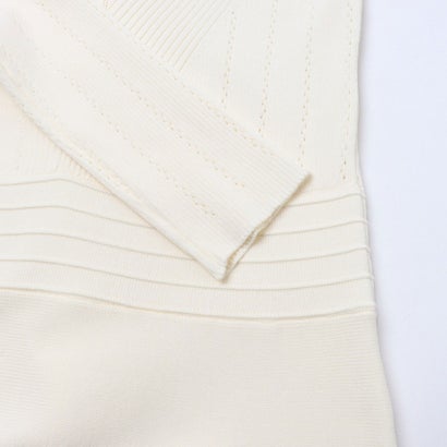 ショルダーボタンポイントフレアスカートニットワンピース （OFF WHITE）｜詳細画像