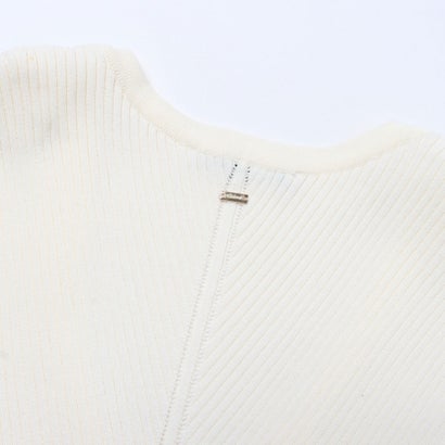 ショルダーボタンポイントフレアスカートニットワンピース （OFF WHITE）｜詳細画像