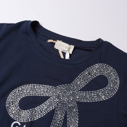 ラインストーンリボンポイントロンT （NAVY）｜詳細画像