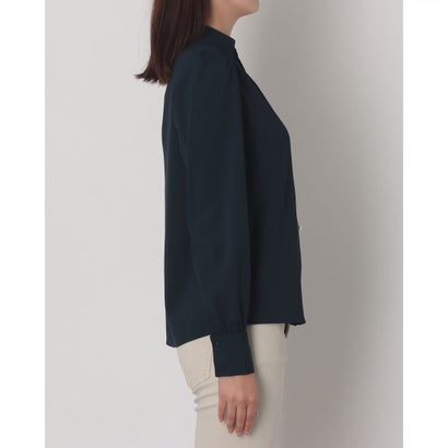 ネックレスポイントスッキパーブラウス （NAVY）｜詳細画像
