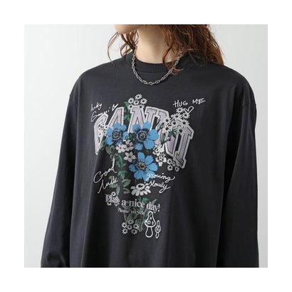 GANNI 長袖 Tシャツ Basic Cotton Jersey Longsleeve カットソー （A1050304/151/Bright-White）｜詳細画像