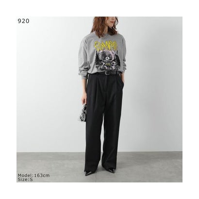 GANNI 長袖 Tシャツ Basic Cotton Jersey Longsleeve カットソー （A1050304/151/Bright-White）｜詳細画像