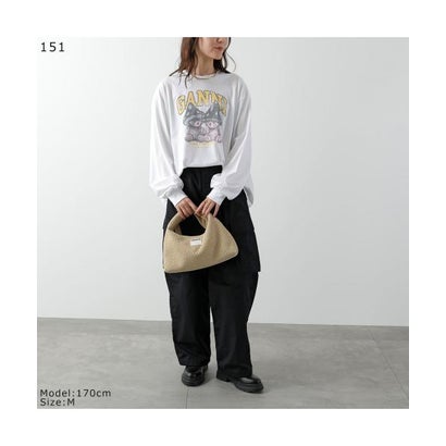 GANNI 長袖 Tシャツ Basic Cotton Jersey Longsleeve カットソー （A1050306/920/Paloma）｜詳細画像
