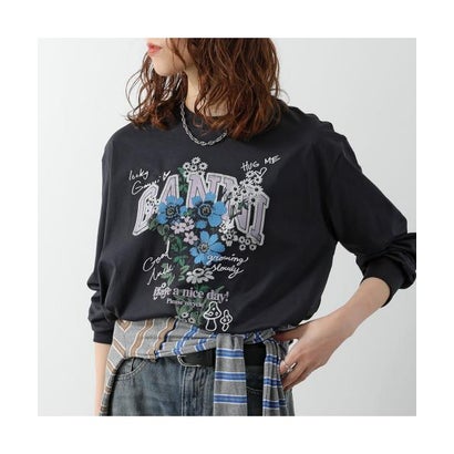 GANNI 長袖 Tシャツ Basic Cotton Jersey Longsleeve カットソー （A1050305/252/Phantom）｜詳細画像