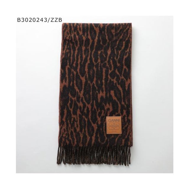 マフラー Compact Wool Scarf  ウール フリンジ （B3020243/ZZB/Rawhide）