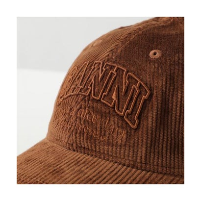 GANNI キャップ Corduroy Ganni Cap B3020261 コーデュロイ （900/Tortoise-Shell）｜詳細画像