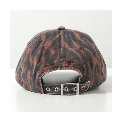 GANNI キャップ Printed Washed Cotton Ocelot Leopard B3020268 （ZZB/Rawhide）｜詳細画像