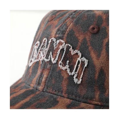 GANNI キャップ Printed Washed Cotton Ocelot Leopard B3020268 （ZZB/Rawhide）｜詳細画像