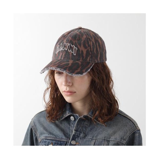 キャップ Printed Washed Cotton Ocelot Leopard B3020268 （ZZB/Rawhide）