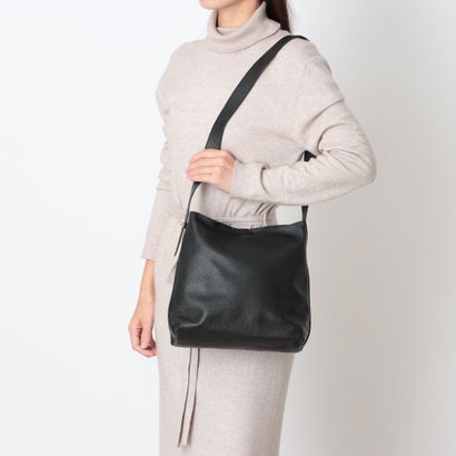 ジェニュインレザー Genuine Leather 軽量牛革ショルダー （BLACK）｜詳細画像