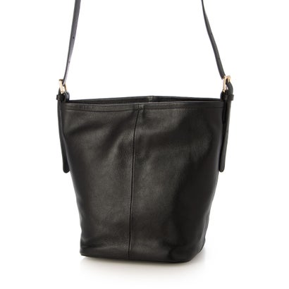 ジェニュインレザー Genuine Leather 本革バケツバッグ （black）｜詳細画像