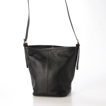 ジェニュインレザー Genuine Leather 本革バケツバッグ （black）｜詳細画像