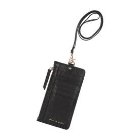 天然シボ レザー 本革ネック財布 （BLACK）