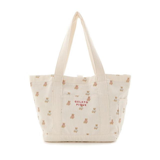 【新品】gelato piqueマザーズバッグ　ボーダーベア柄 GE4999DW041660_fw_thumbM.jpg