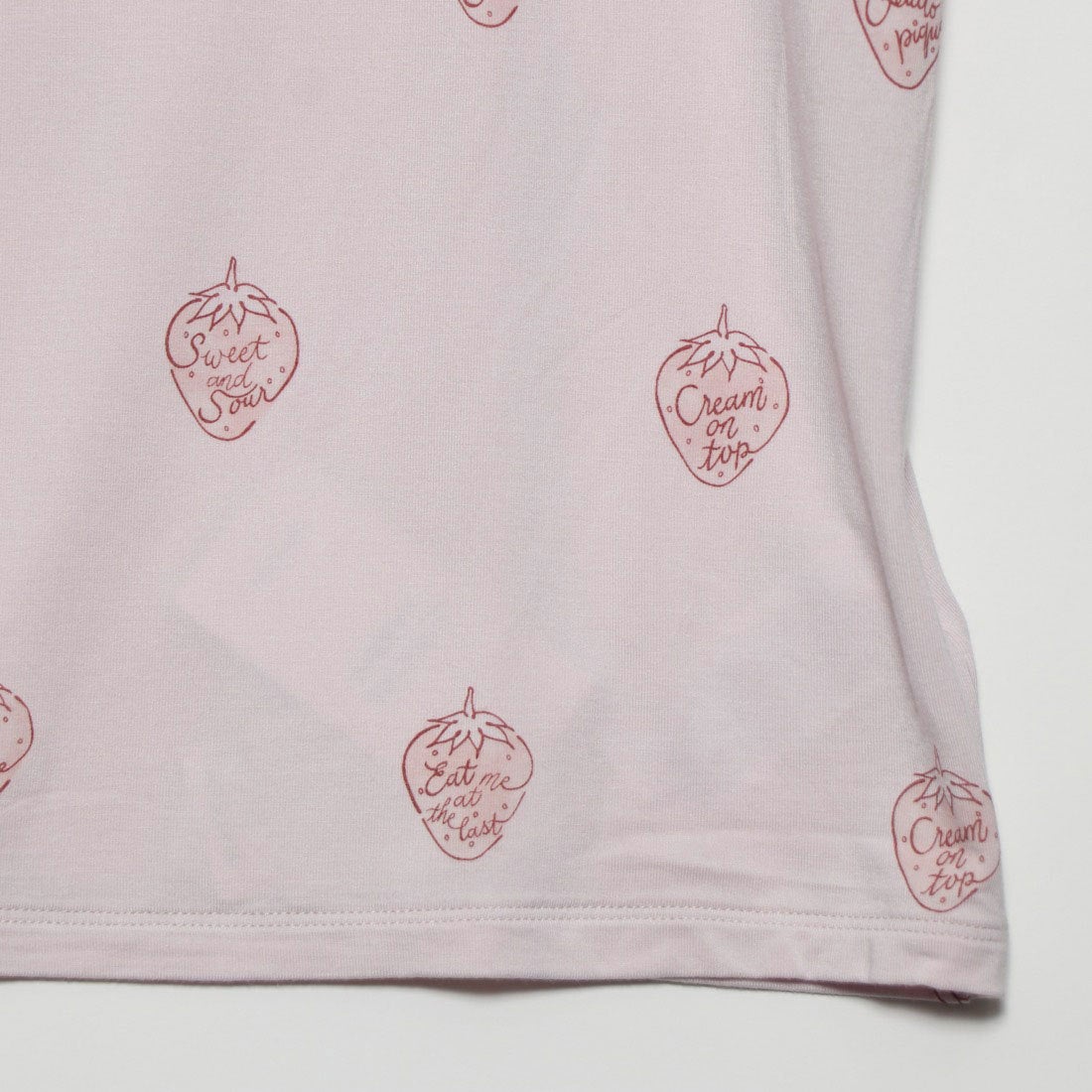 ジェラートピケ gelato pique ストロベリーロゴ柄Tシャツ （ピンク 