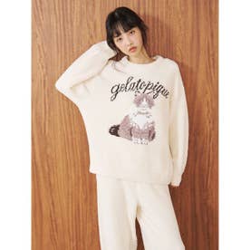 【ONLINE限定】ベビモコキャットジャガードプルオーバー&ロングパンツセット （CRM）