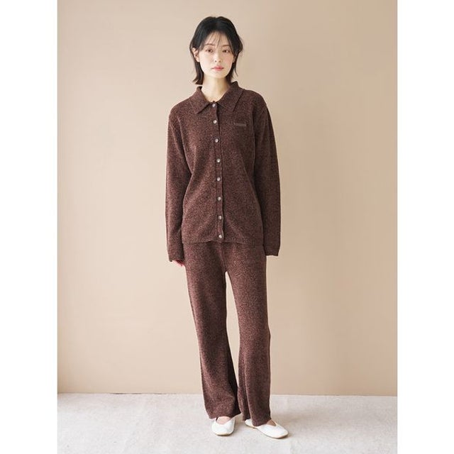 ベロアモールロングパンツ （BRW）