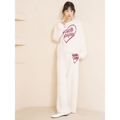 フェザーハートロゴジャガードロングパンツ （OWHT）｜詳細画像