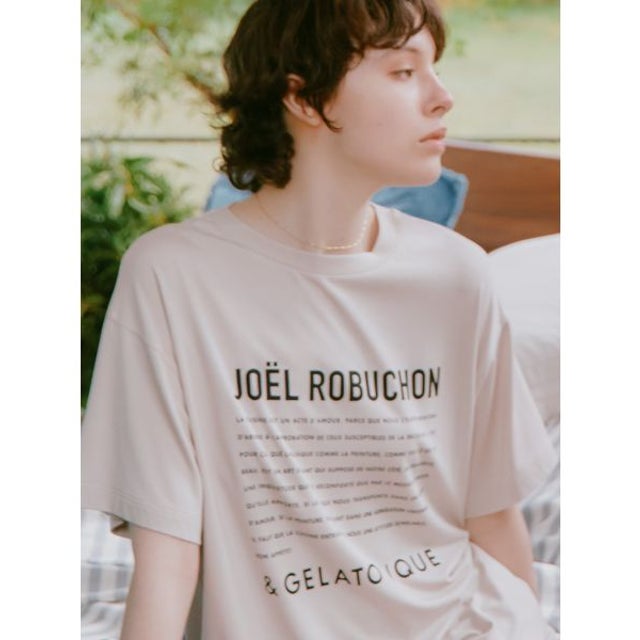
                    【JOEL ROBUCHON】レーヨンロゴTシャツ （BEG）