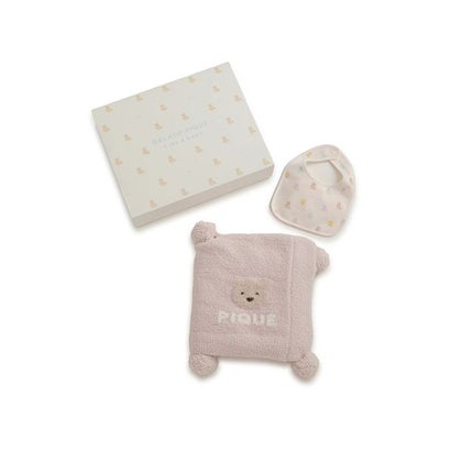 【限定カラーあり】【BABY】ベアブランケット&スタイ2点セット ギフトBOX【返品不可商品】 （PNK）｜詳細画像