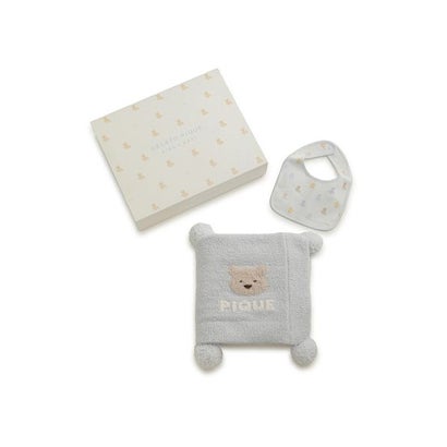【限定カラーあり】【BABY】ベアブランケット&スタイ2点セット ギフトBOX【返品不可商品】 （PNK）｜詳細画像