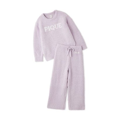 ジェラート ピケ キッズ＆ベビー GELATO PIQUE KIDS & BABY 【JUNIOR】パウダーロゴジャガードプルオーバー&ロングパンツセット （PNK）｜詳細画像