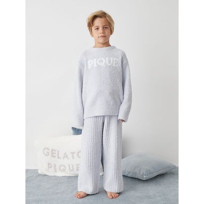 ジェラート ピケ キッズ＆ベビー GELATO PIQUE KIDS & BABY 【JUNIOR】パウダーロゴジャガードプルオーバー&ロングパンツセット （BLU）｜詳細画像