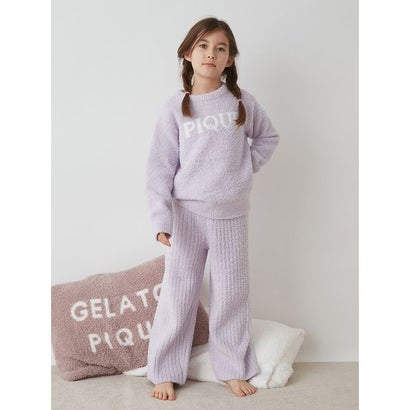 ジェラート ピケ キッズ＆ベビー GELATO PIQUE KIDS & BABY 【JUNIOR】パウダーロゴジャガードプルオーバー&ロングパンツセット （BLU）｜詳細画像