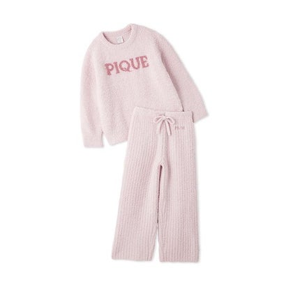ジェラート ピケ キッズ＆ベビー GELATO PIQUE KIDS & BABY 【JUNIOR】パウダーロゴジャガードプルオーバー&ロングパンツセット （LAV）｜詳細画像
